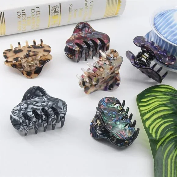 Tortoise Shell Hair Claw Clips, 2.4 Inch Medium Size Acrylic Hair Banana Barrett - Picture 6 of 6